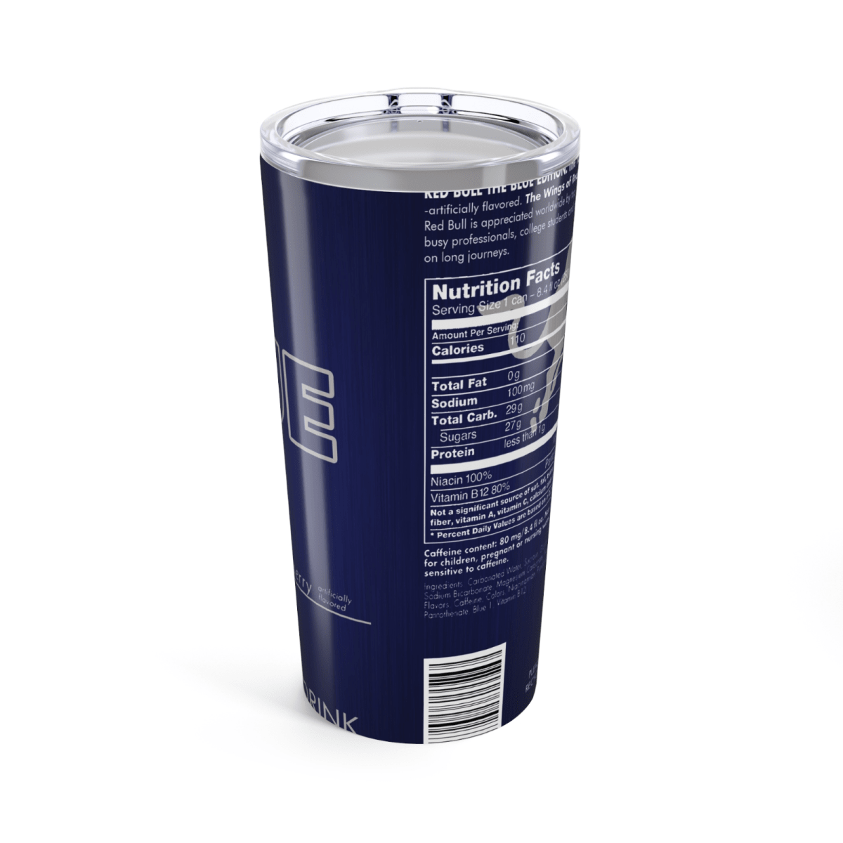 Red Bull Inspired Skinny Tumbler – 20oz Stainless Steel Cup – UK Edition - East Coast Gifts