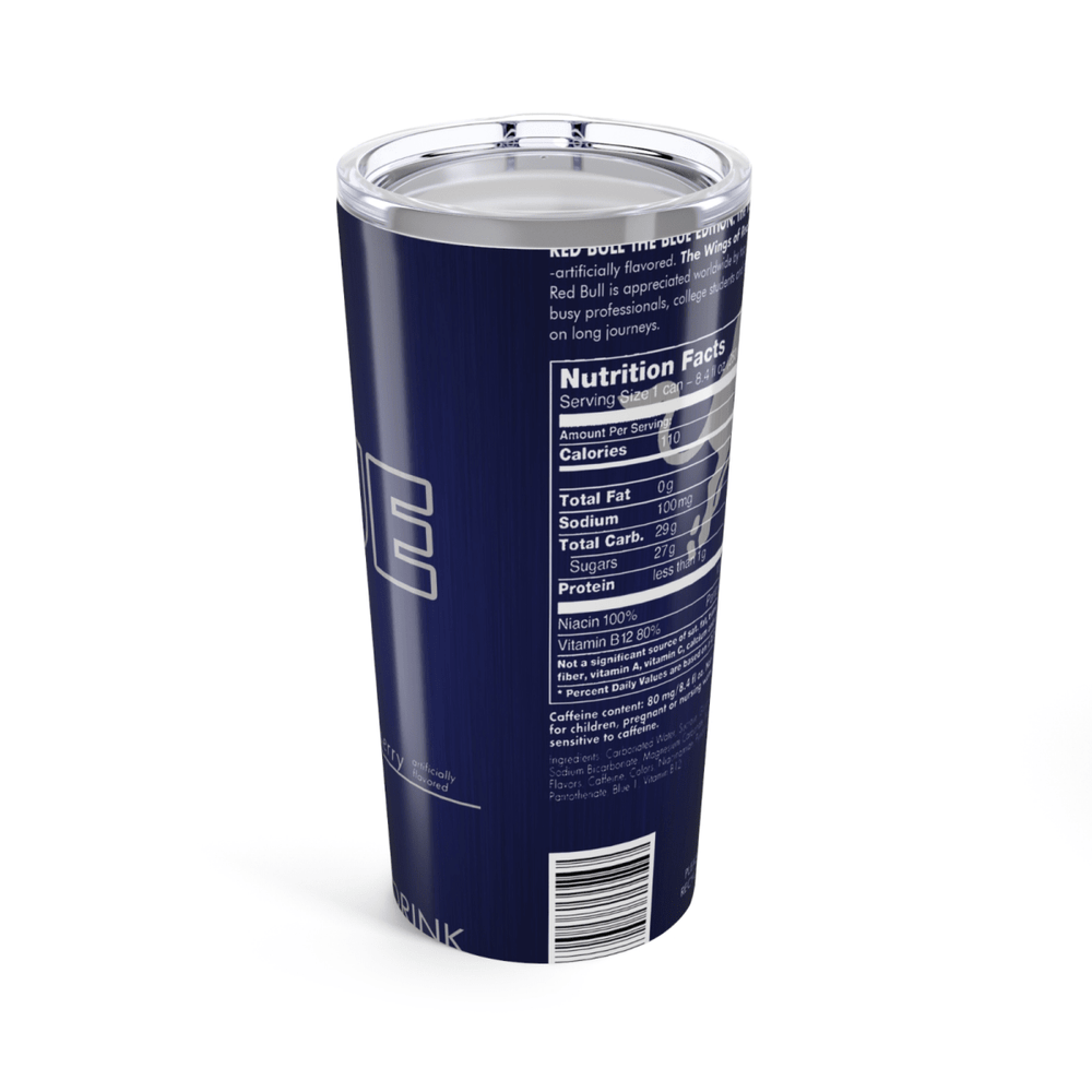 Red Bull Inspired Skinny Tumbler – 20oz Stainless Steel Cup – UK Edition - East Coast Gifts