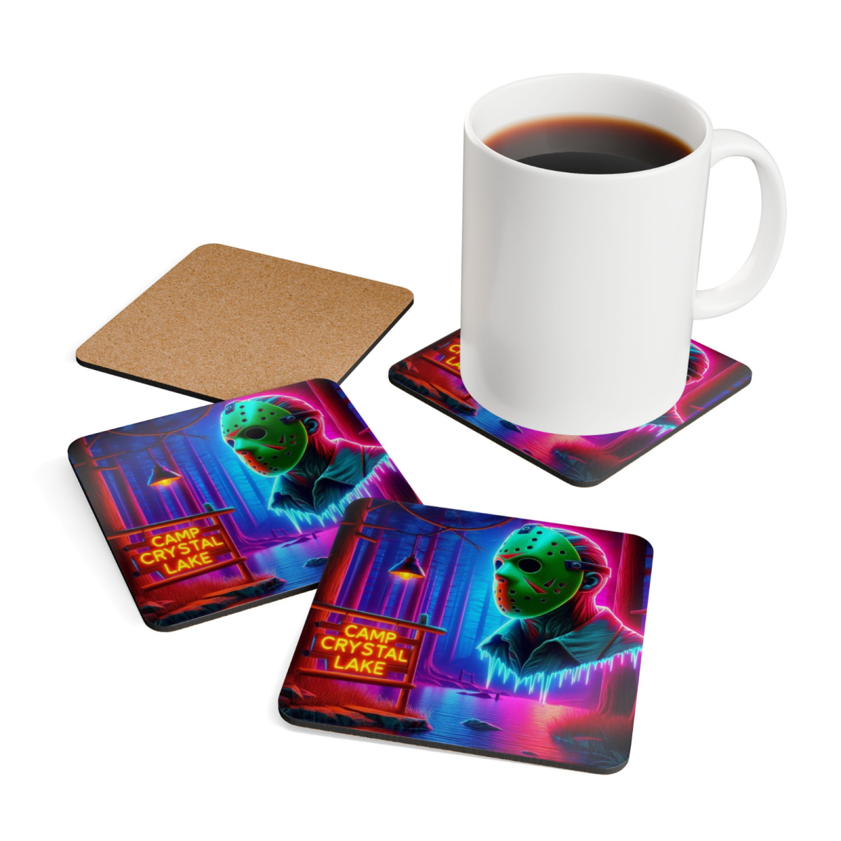 Set of 4 Halloween Coasters Gift Set Halloween Coasters Spooky Coaster Gift Set - East Coast Gifts