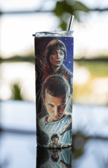 Stranger Things Eleven & Friends Tumbler – 20oz Insulated Stainless Steel Cup - East Coast Gifts
