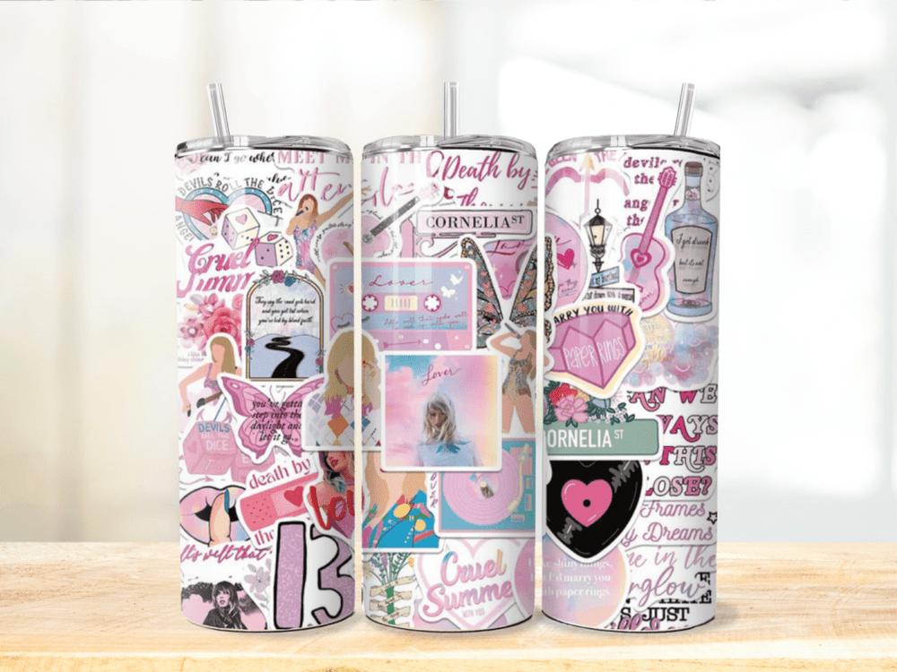 Taylor Swift Music Lover Travel Coffee Mug Tumbler with Straw - East Coast Gifts