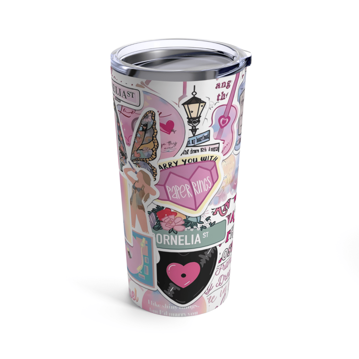 Taylor Swift Music Lover Travel Coffee Mug Tumbler with Straw - East Coast Gifts