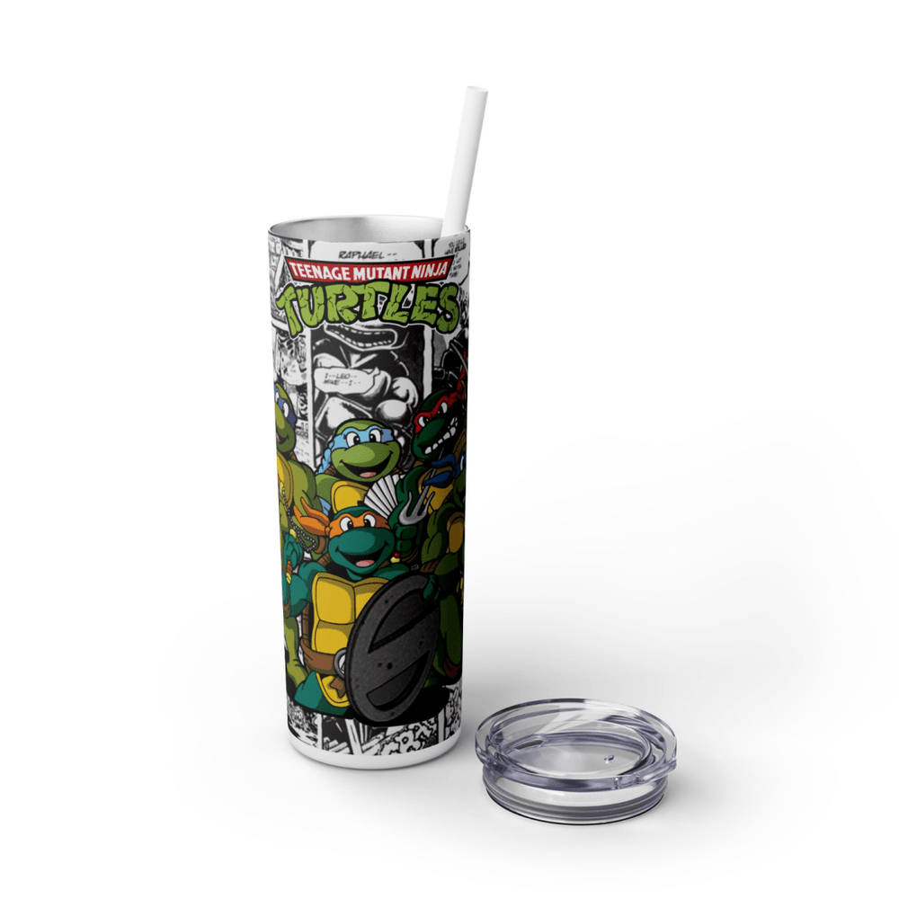 Teenage Mutant Ninja Turtles 20oz Tumbler – Full Team Comic Wrap Cup – UK Stock - East Coast Gifts