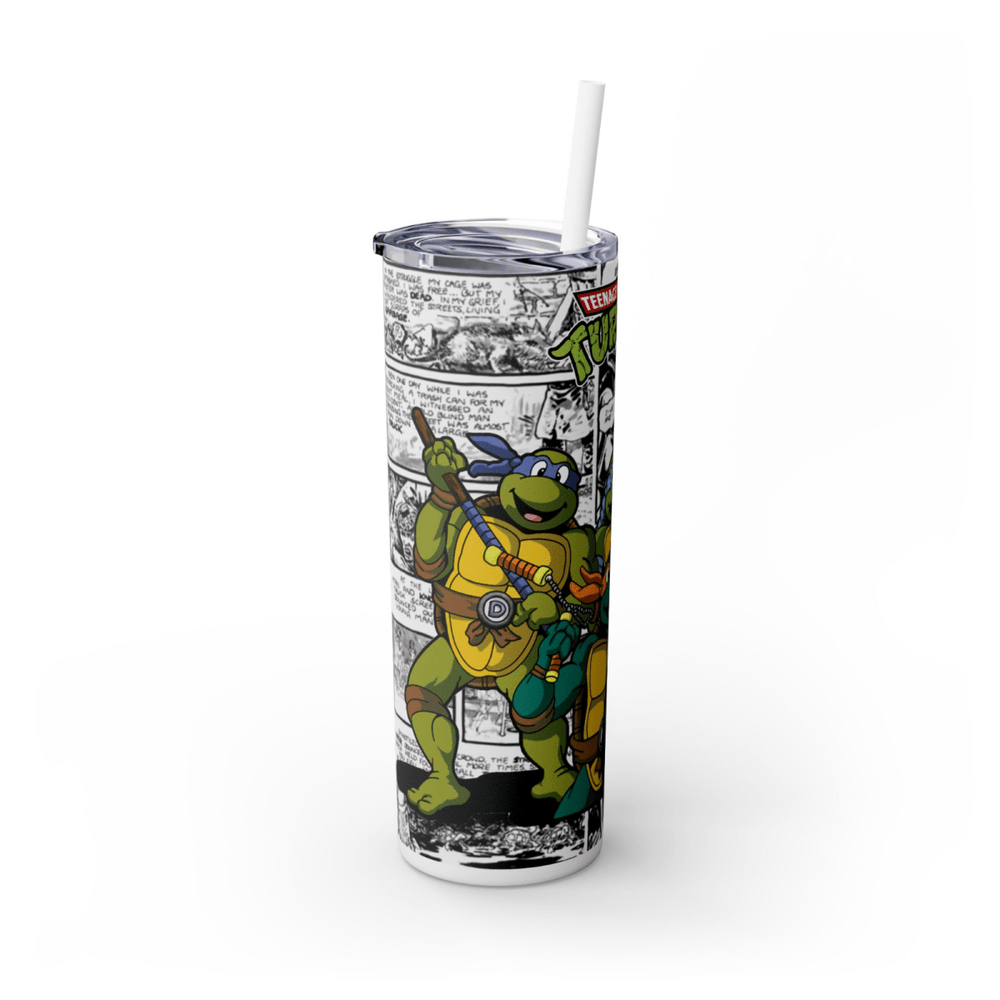 Teenage Mutant Ninja Turtles 20oz Tumbler – Full Team Comic Wrap Cup – UK Stock - East Coast Gifts