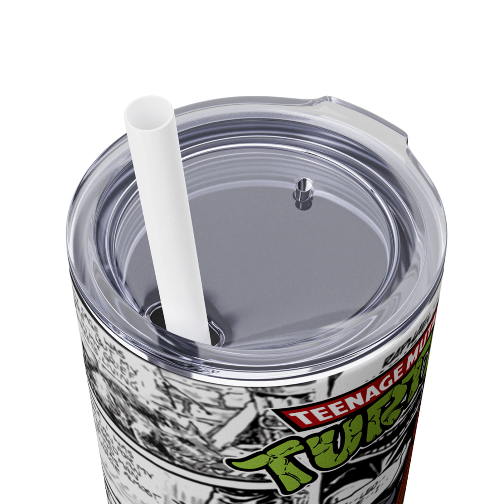 TMNT Donatello Tumbler – 20oz Comic Book Skinny Cup – Retro Ninja Fan Gift - East Coast Gifts