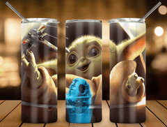 Yoda Jedi Vader Star Wars 20oz Coffee Travel Tumbler Insulated Cup Lid & Straw - East Coast Gifts